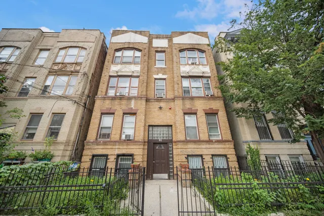 front view of a brick building