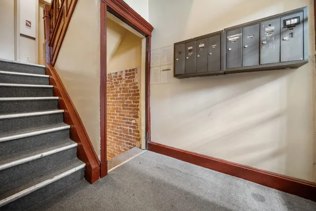 a view of an entryway with staircase