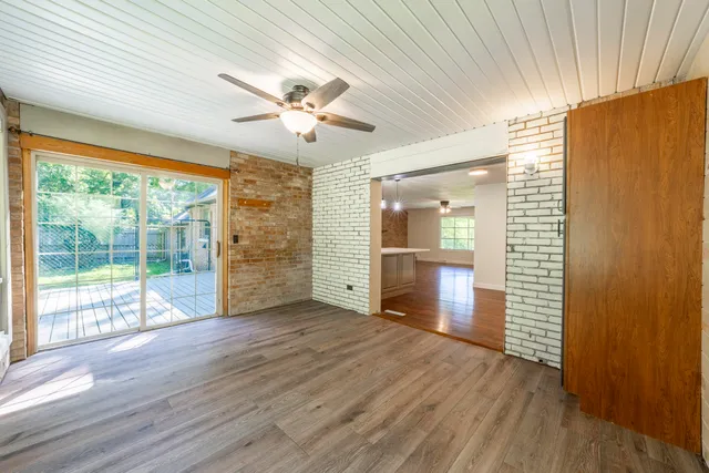 a kitchen with a stove and a microwave
