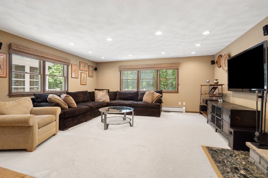 7 Ridge Hill Way Andover, MA 01810 - Photo 23 of 42 a living room with furniture and a flat screen tv