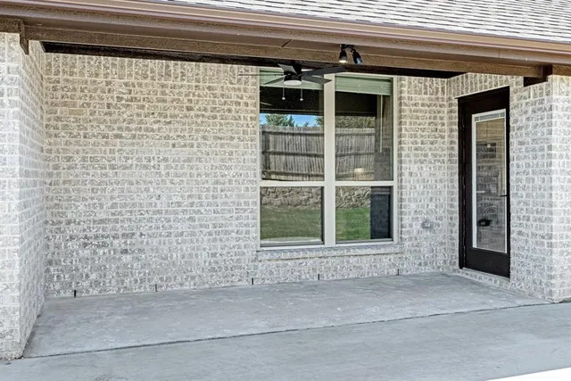 a view of a door of a house