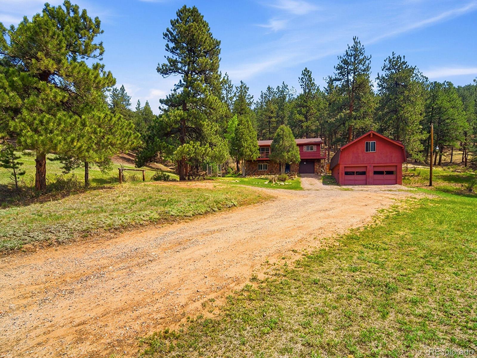 2830 Kerr Gulch Road Evergreen, CO 80439 - Photo 2 of 48 a view of a house with a yard