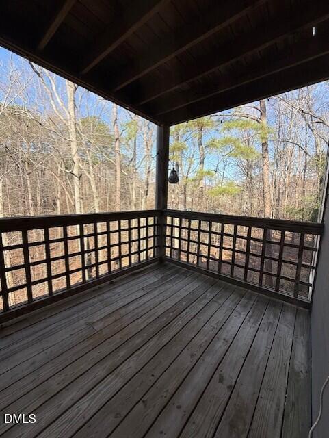 4651 Timbermill Court, Unit 201 Raleigh, NC 27612 - Photo 16 of 16 a view of wooden balcony with wooden floor