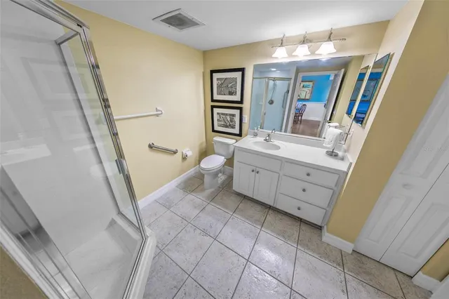 a view of a lake with a city