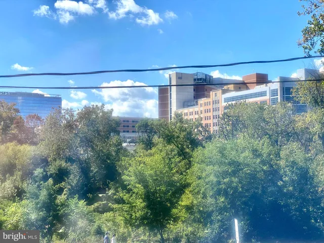 a view of a glass door