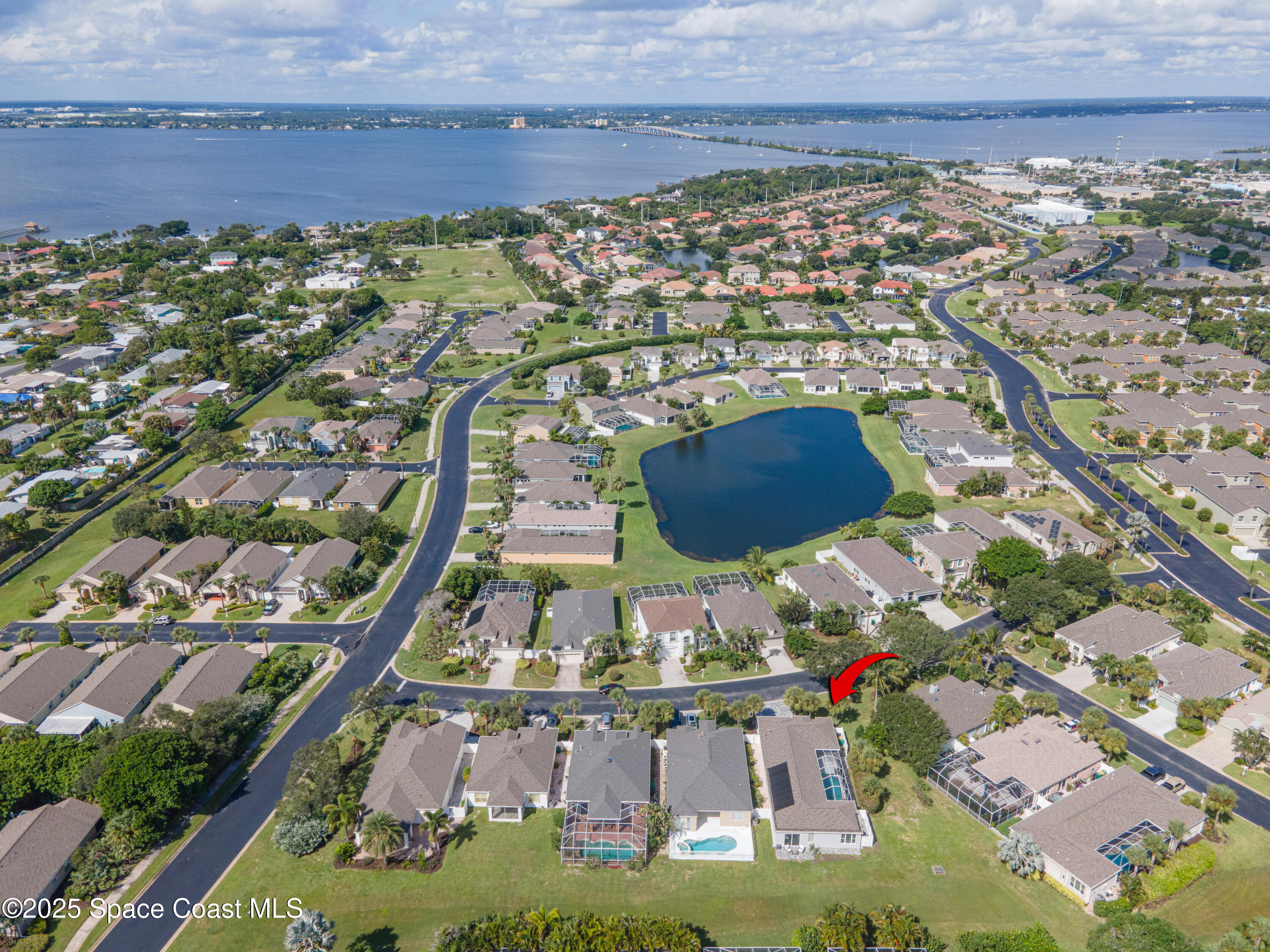 3053 Jacobaeus Lane Indialantic, FL 32903 - Photo 32 of 35 an aerial view of a house with a ocean view