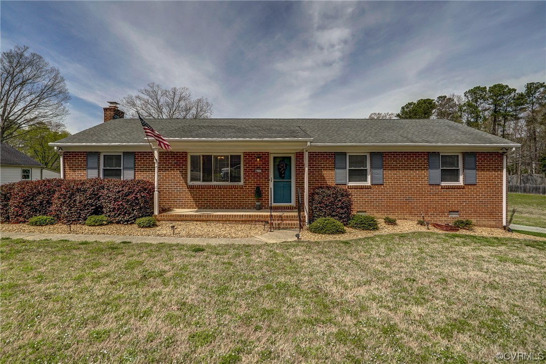 Nice Solid Brick Rancher with Front Porch on 2+ Acre lot!