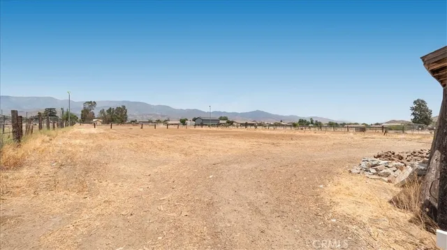 a view of a road with a tree in the background