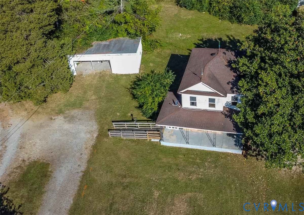 17519 New Baltimore Road Milford, VA 22514 - Photo 4 of 38 an aerial view of house with yard swimming pool and outdoor seating