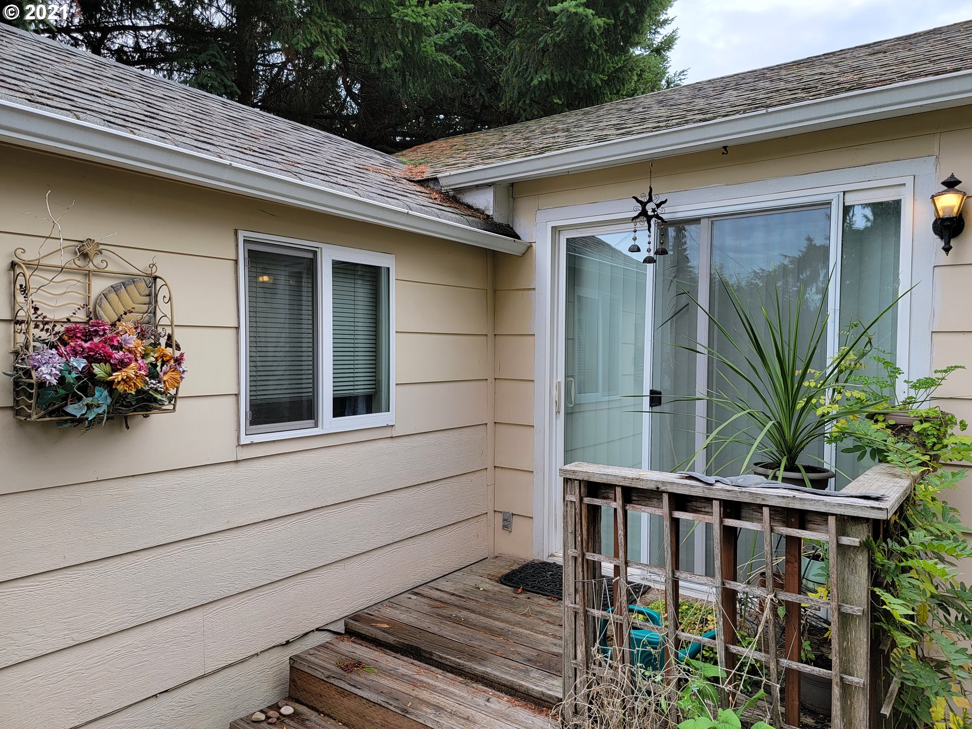5180 D Street Springfield, OR 97478 - Photo 4 of 9 a view of a house with a window and potted plants