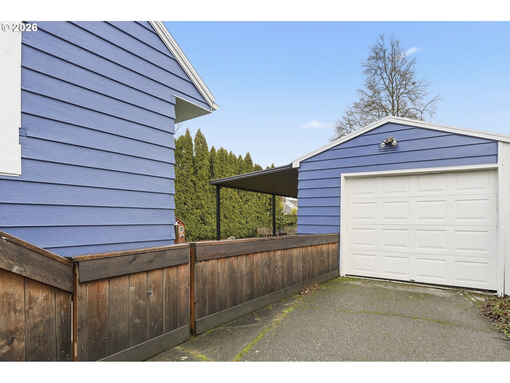 6123 Northeast Halsey Street Portland, OR 97213 - Photo 45 of 46 a view of backyard with a small cabin