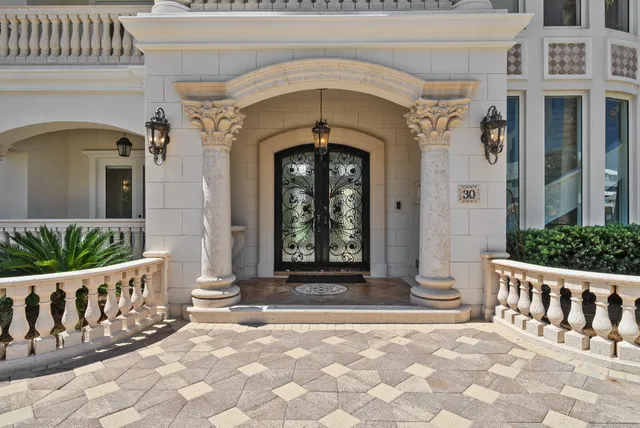 a view of a entrance gate of a house
