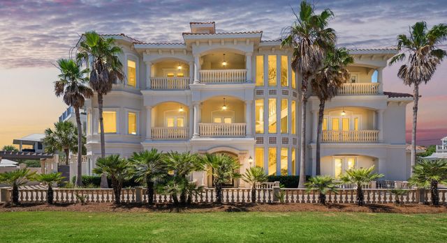an aerial view of a house with swimming pool