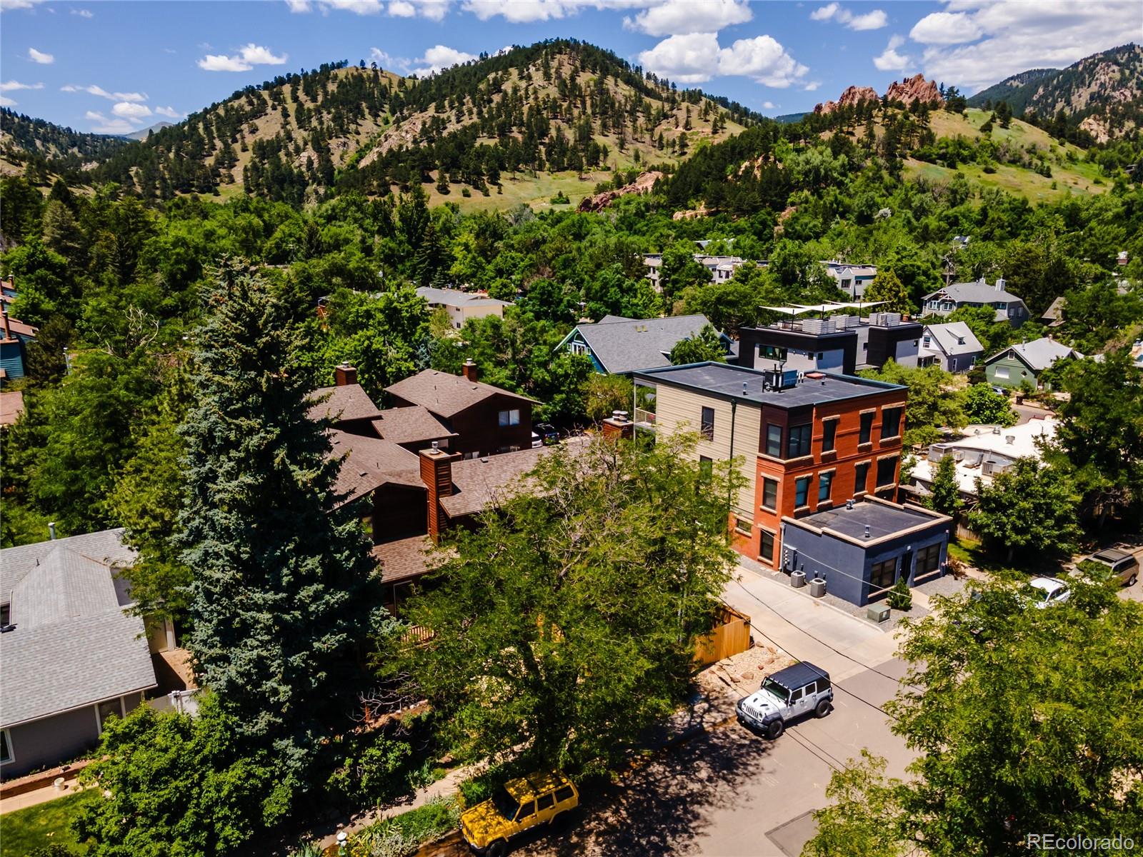 1633 4th Street, Unit C Boulder, CO 80302 - Photo 32 of 40 an aerial view of a house with a yard