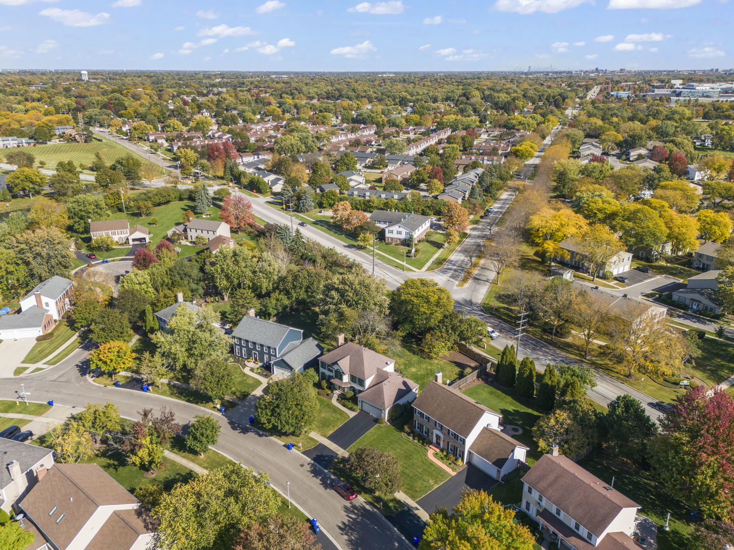 73 Venetian Way Circle Wheaton, IL 60189 - Photo 37 of 47 an aerial view of residential houses with outdoor space and trees