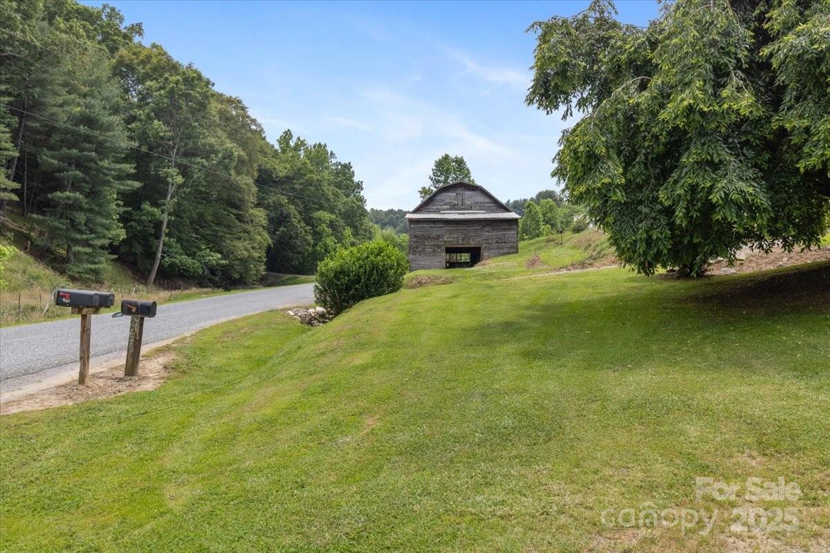 461 Tweed Road Marshall, NC 28753 - Photo 7 of 29 a view of a garden with a bench and trees
