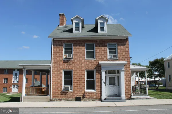a front view of school