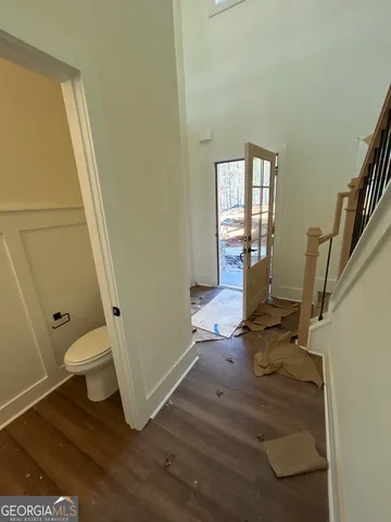 a view of entryway with stairs