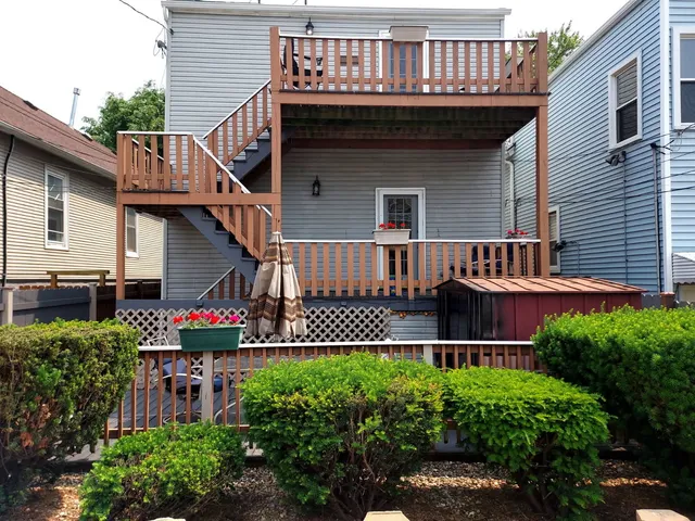 a view of a house with a deck