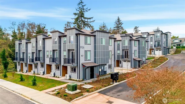 an aerial view of multiple house