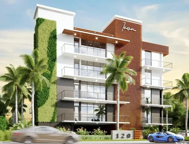 a front view of a building