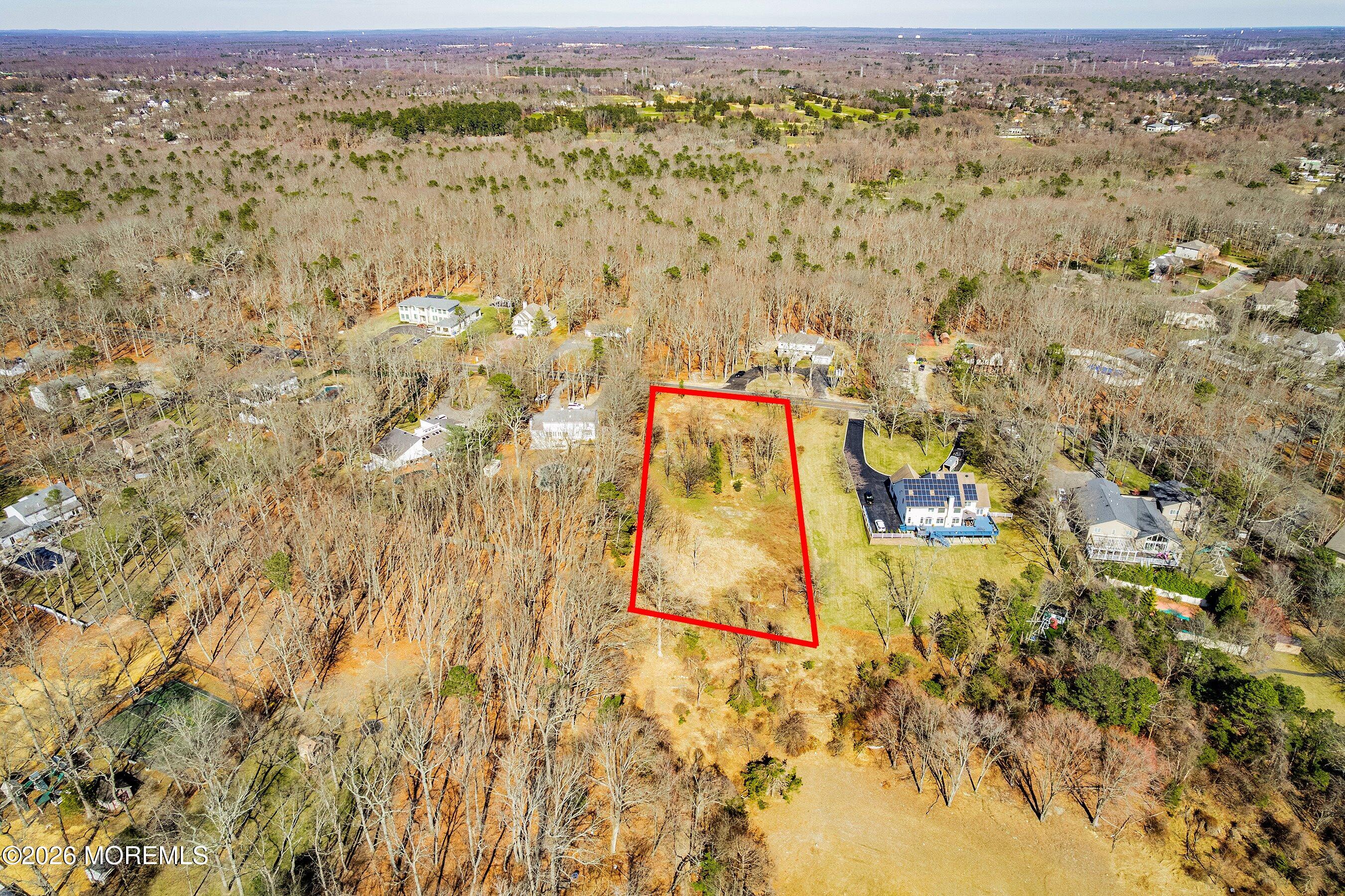 496 Clearstream Road Jackson, NJ 08527 - Photo 16 of 16 16-Back Aerial with outline