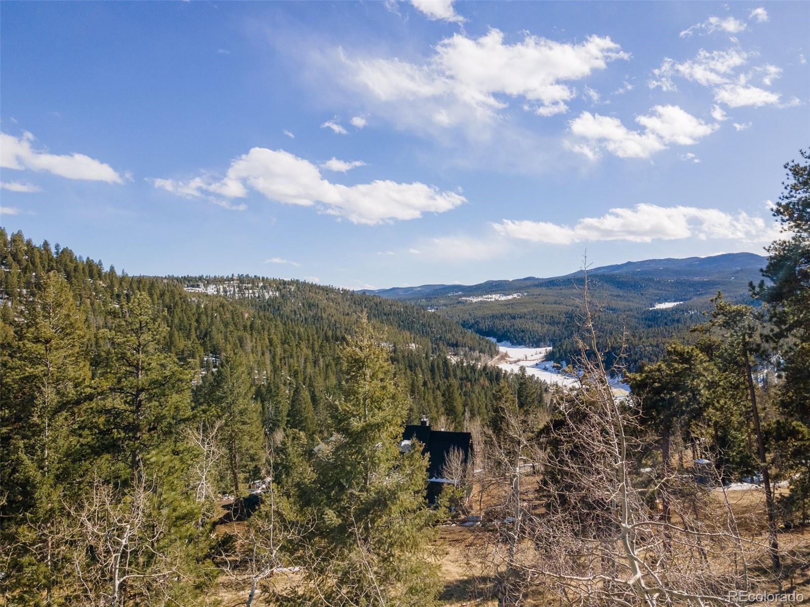 7142 Lynx Lair Road Evergreen, CO 80439 - Photo 2 of 7 a view of a city with lush green forest