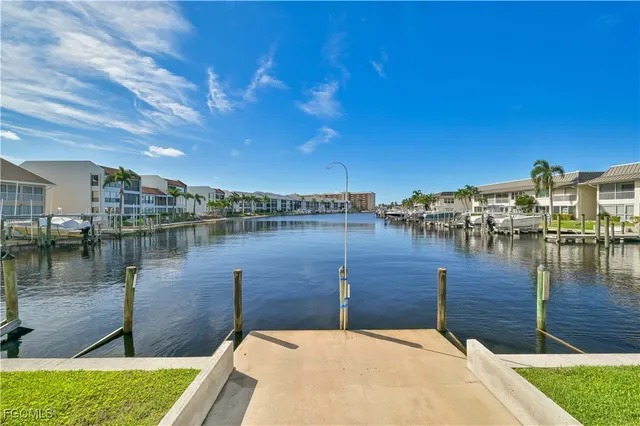 a view of a lake with houses