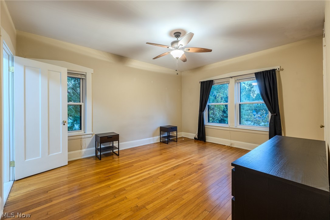 2472 Overlook Road Cleveland Heights, OH 44106 - Photo 20 of 30 Office with light wood- flooring and ceiling fan