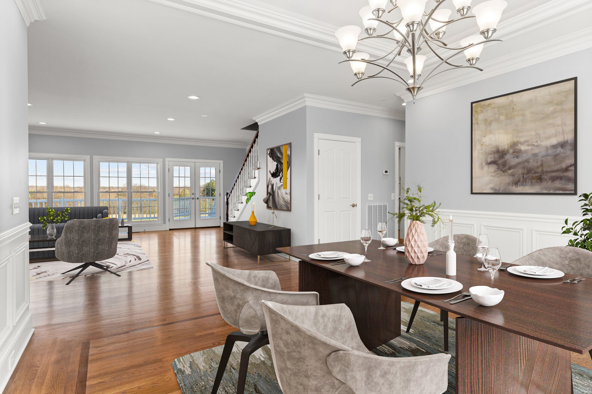 1729 Hudson Road Madison, TN 37115 - Photo 12 of 69 a view of a dining room with furniture wooden floor and chandelier