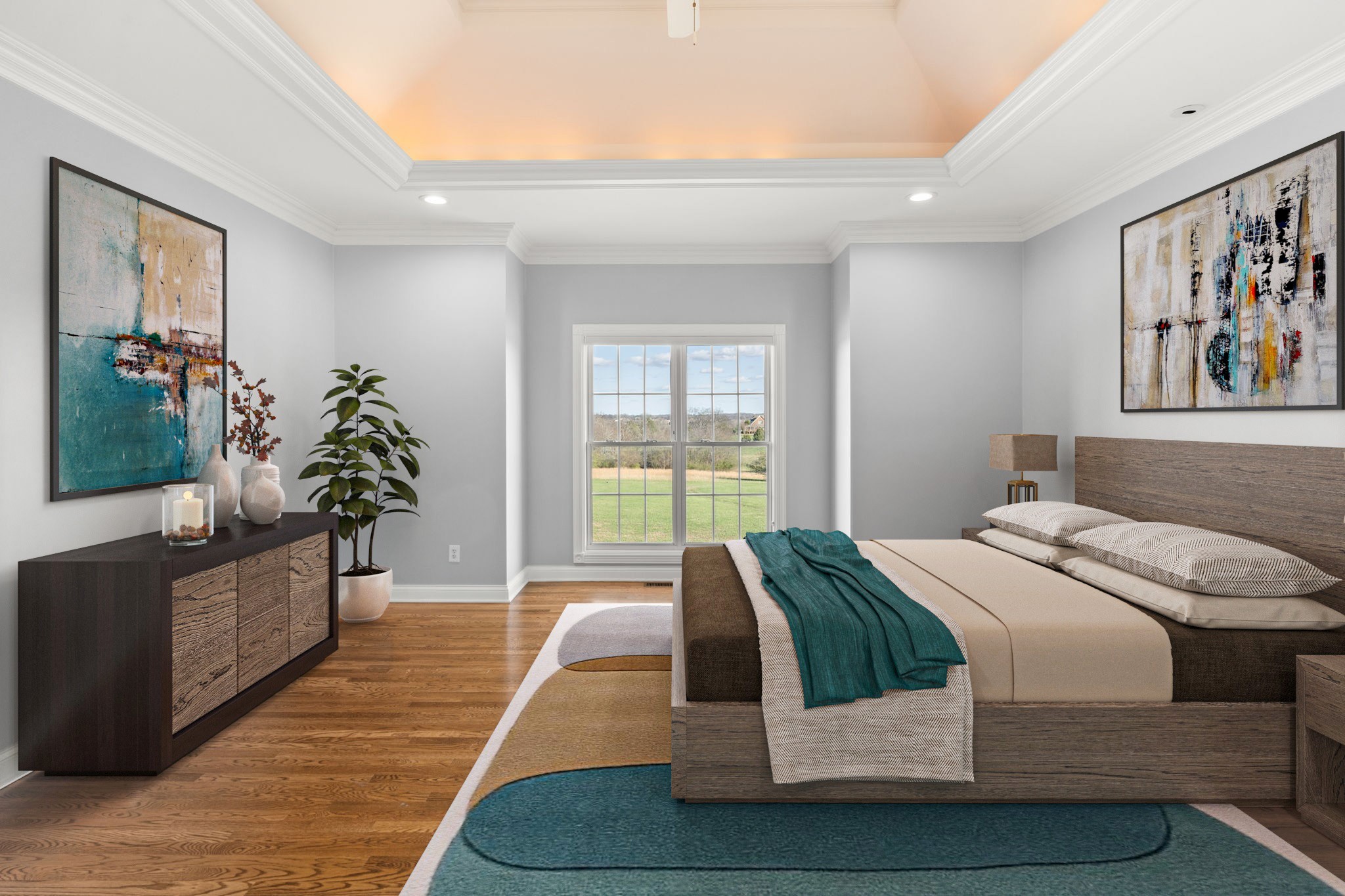 1729 Hudson Road Madison, TN 37115 - Photo 19 of 69 a bedroom with a large bed and a potted plant