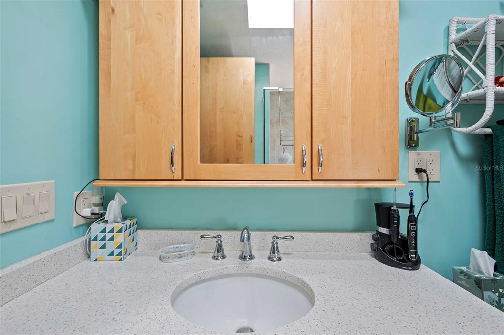 1109 Commodore Street Clearwater, FL 33755 - Photo 23 of 42 a bathroom with a sink and a mirror