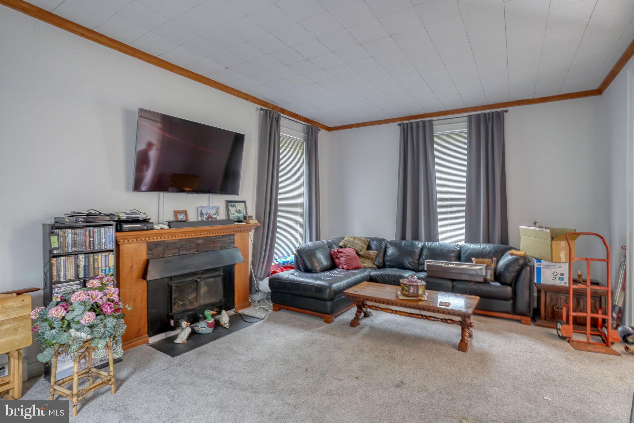 5321 Millington Road Clayton, DE 19938 - Photo 24 of 44 a living room with furniture a fireplace and a flat screen tv
