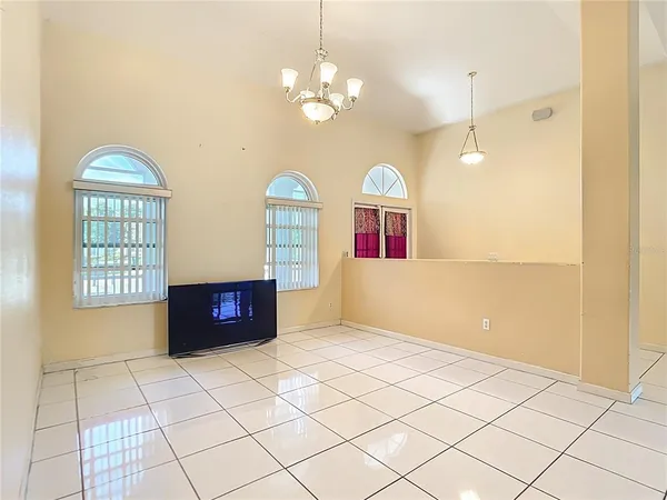 a view of kitchen with windows