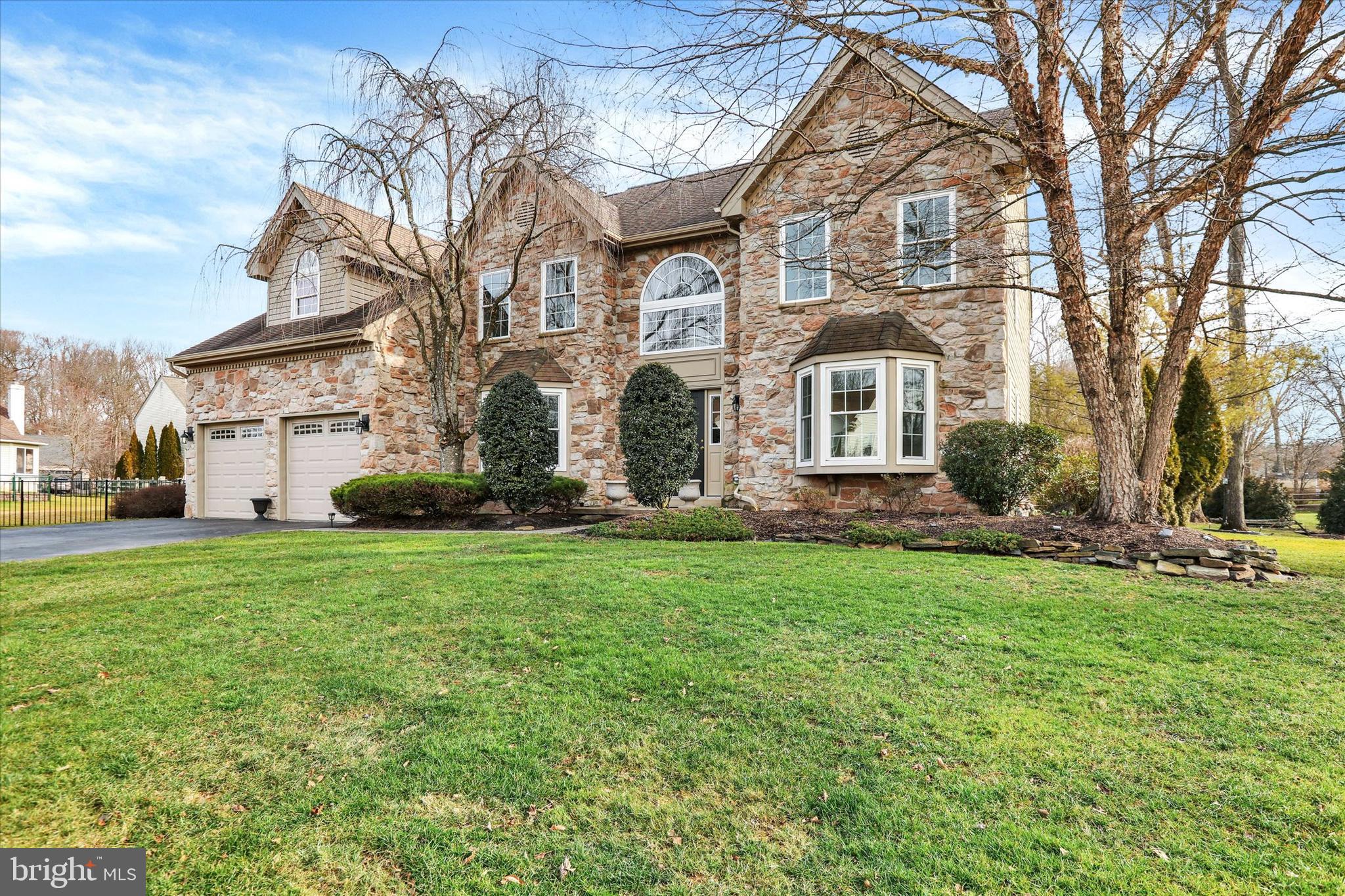 4901 Crosspoint Drive Doylestown, PA 18902 - Photo 5 of 73 Front Exterior With Stone Facade