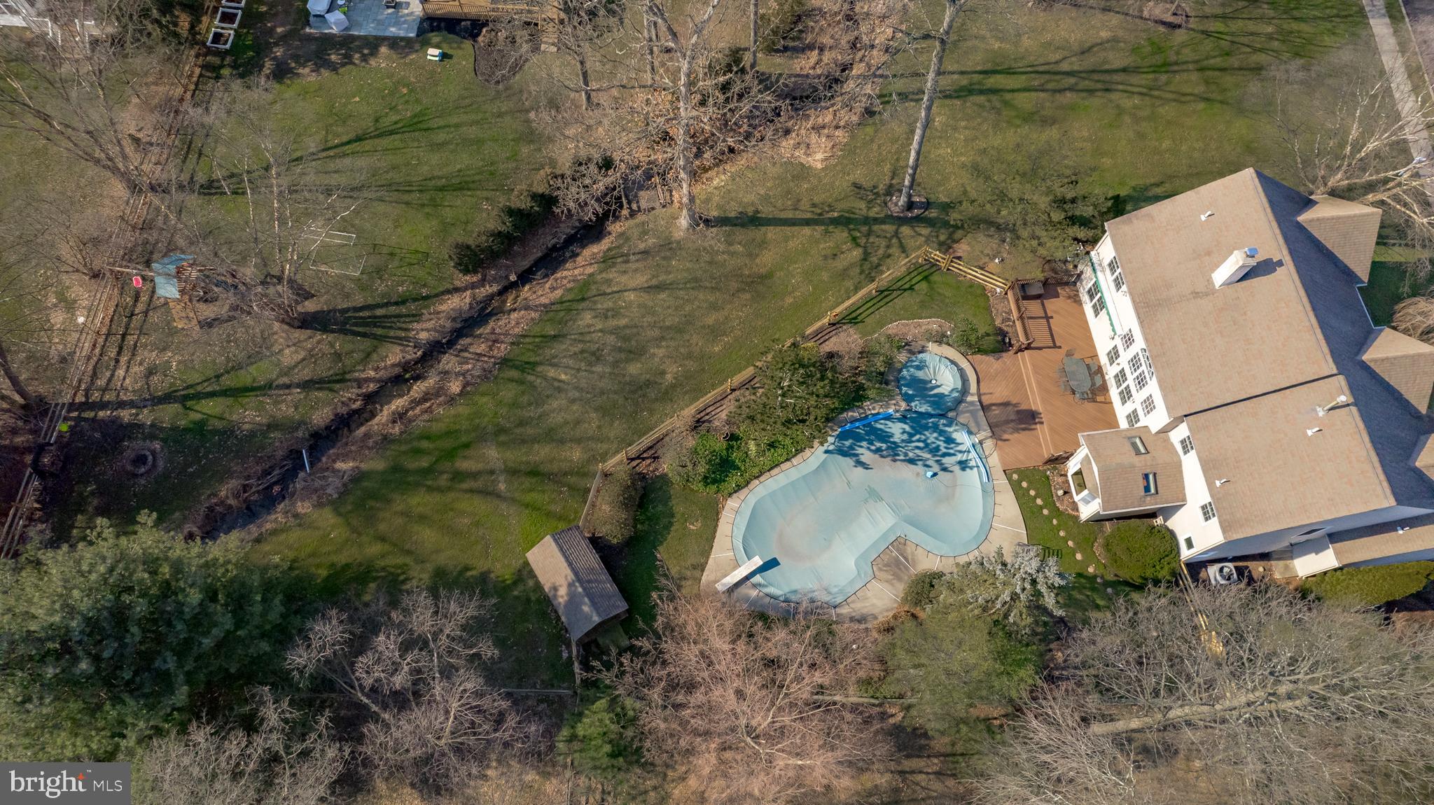 4901 Crosspoint Drive Doylestown, PA 18902 - Photo 60 of 73 Aerial View Of Inground Pool & Back/Side Yard Ares