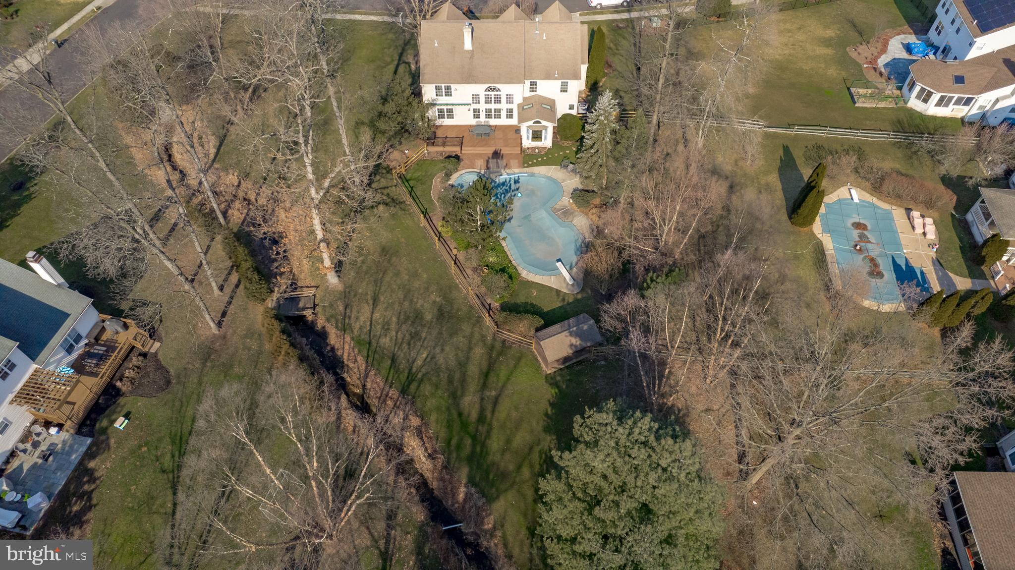 4901 Crosspoint Drive Doylestown, PA 18902 - Photo 6 of 73 Aerial View Of Rear Exterior & In-Ground Pool Area