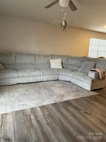 a view of a couch in kitchen