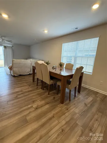 a workspace with furniture and window