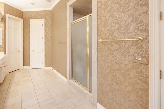 a view of bathroom with shower