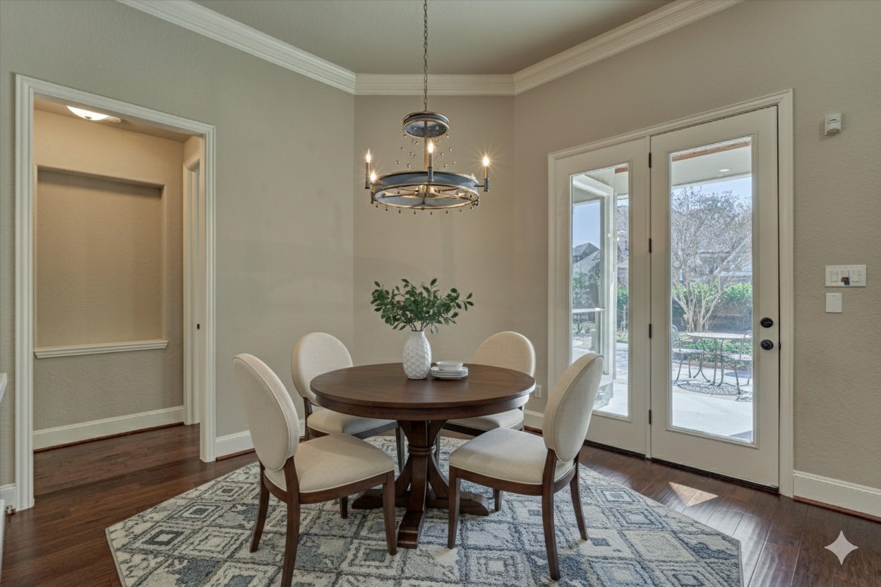 91 West Racing Cloud Court The Woodlands, TX 77381 - Photo 15 of 47 Sunny breakfast room with easy access to an exquisite outdoor living area! *This photo is virtually staged*