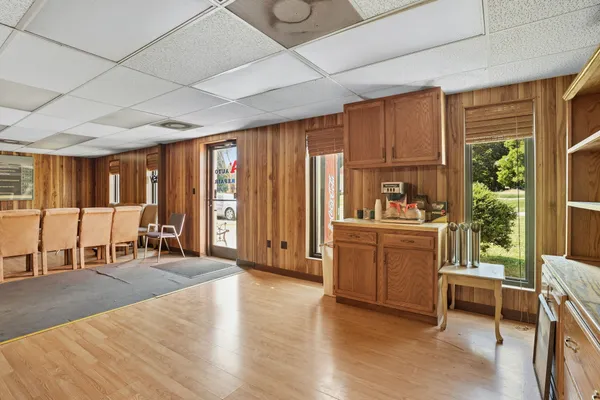 a room with furniture and a window