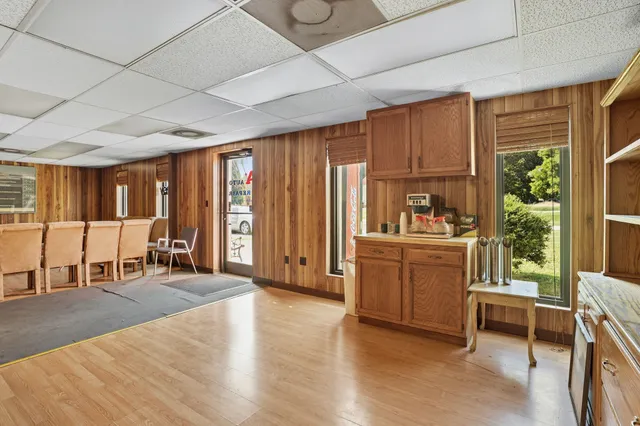 a room with furniture and a window