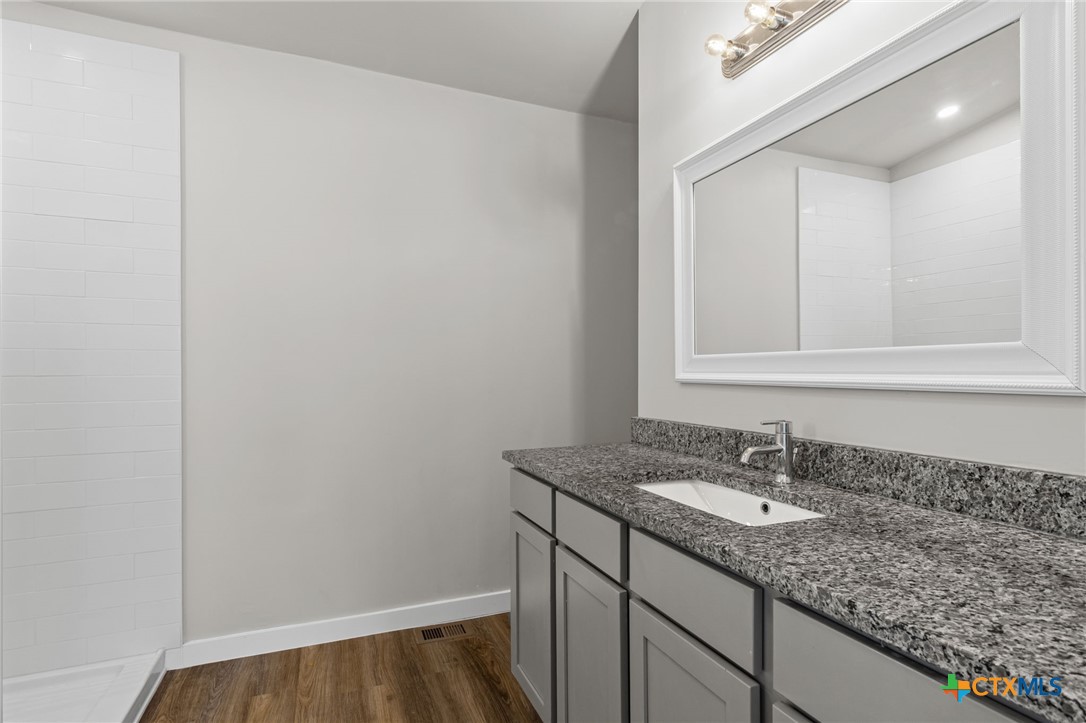 183 Altamira Avenue Elgin, TX 78621 - Photo 19 of 37 a bathroom with a sink and a mirror