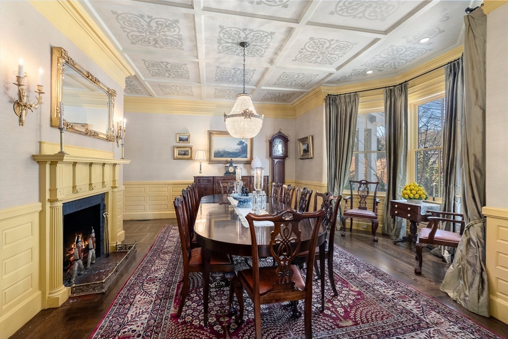215 Boston Post Road Weston, MA 02493 - Photo 12 of 37 a view of a dining room with furniture window and outside view