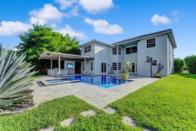 a view of a house with a patio