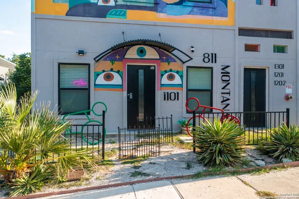 a room with furniture