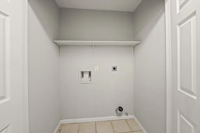 a view of small space with racks on the wall