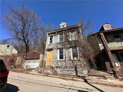 a front view of a house