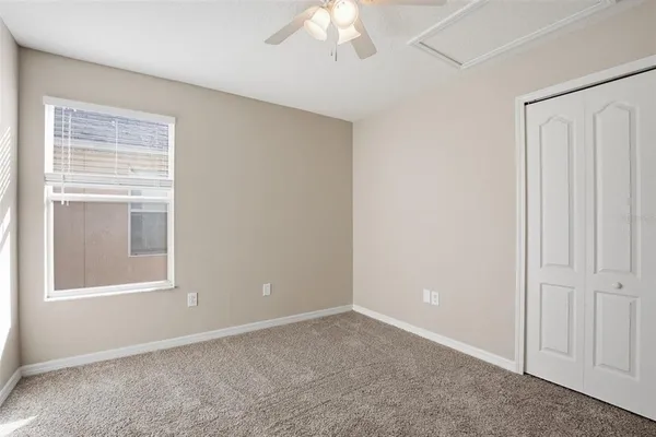 an empty room with a window